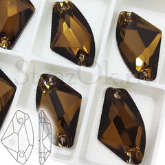 Купить пришивные стразы Smoked Topaz Galactic коричневого цвета оптом