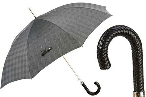 Зонт-трость Pasotti Milford Umbrella with Braided Leather