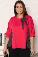 Блуза Федерика (малиново-черная) Б14990-18М LT Collection
