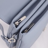 Сумка Саломея 428 гладкий серо-голубой