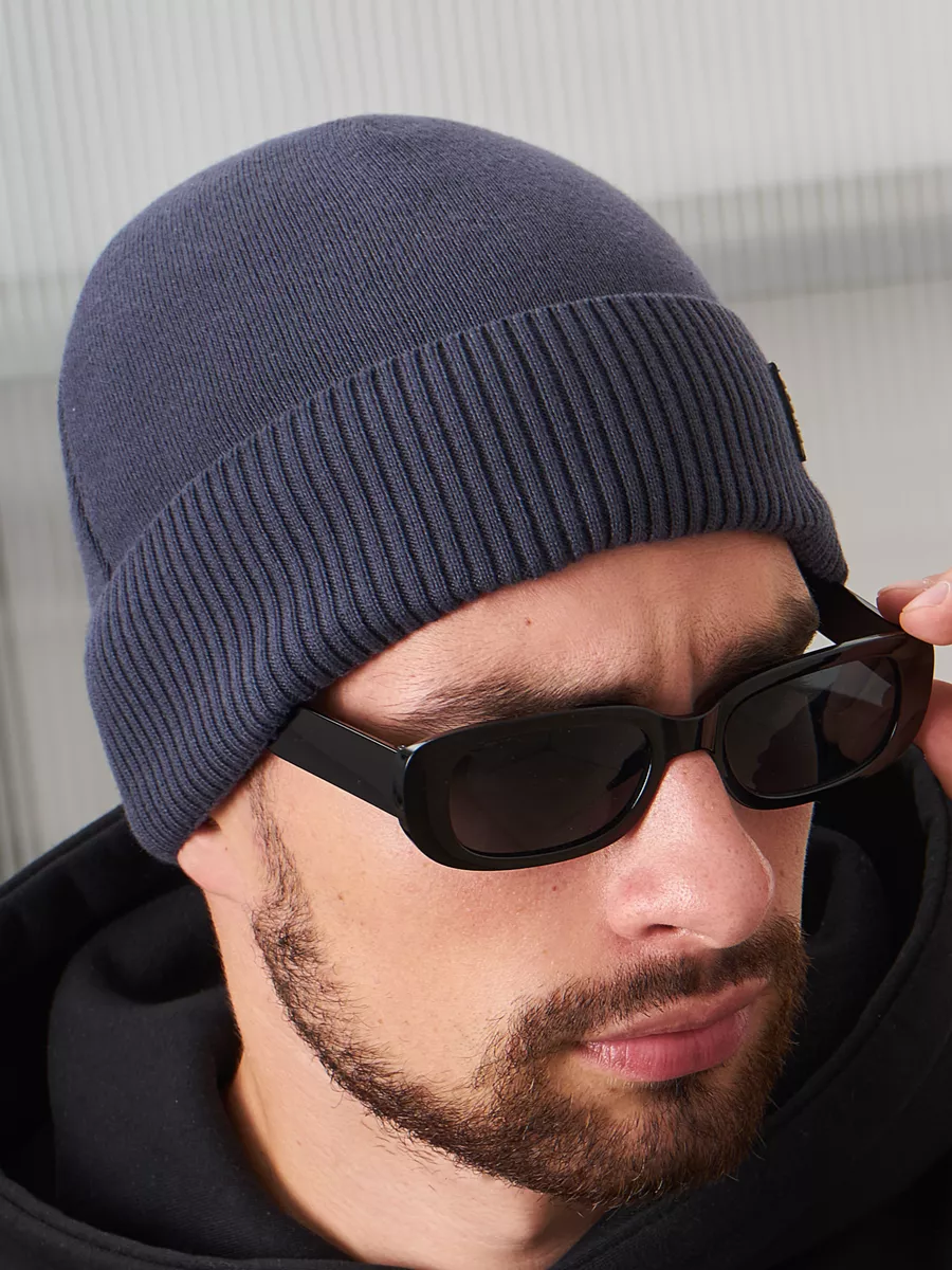 Шапка бини зимняя весенняя с флисом