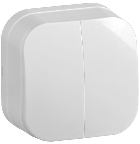 GLORY Выключ. 2-кл. о/у 10А ВС20-2-0-ХБ белый IEK