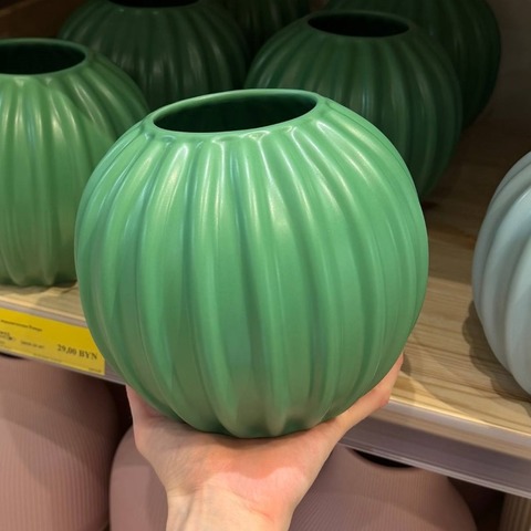 Ваза керамическая Pumpa, 15х15 см, зеленый