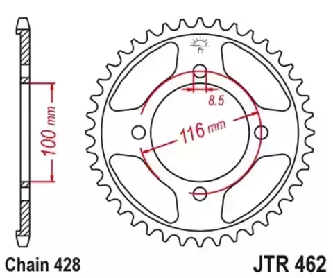 Звезда ведомая JTR462 50