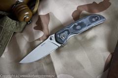 Складной нож Ирбис Полированный Микарта