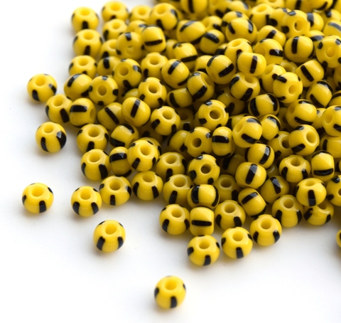 Бисер чешский полосатый Preciosa 83500, размер 6/0