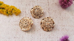 Пуговицы костюмные, пластмассовые, d 1,5 см, золото