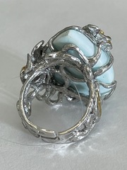 Ларимар  (кольцо из серебра)