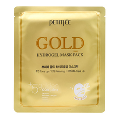 Petitfee Маска гидрогелевая c золотом - Gold hydrogel mask pack, 32г, шт