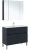 Aquanet 273988 Набор мебели Алвита new 100 напольн. 1 ящ., 2 дв.цв.антрацит (273988)
