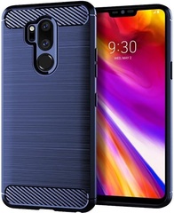 Чехол для LG G7 ThinQ (G7+ ThinQ) цвет Blue (синий), серия Carbon от Caseport