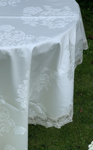 Скатерть 220 и 12 салфеток Palombella Carla Gioconda сливочные