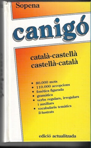 Canigo. Diccionari. Catala-castella, Castella-catala