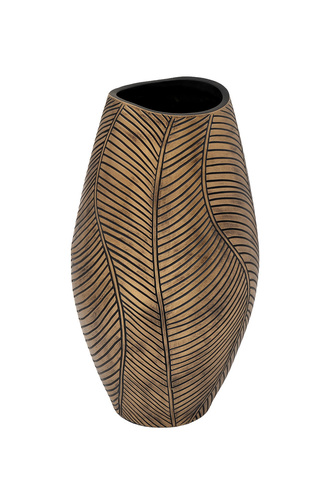 Кашпо d22x40см Garda Decor коричневое с золотом ZS2104-15