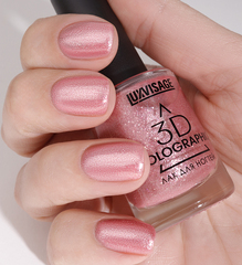 LuxVisage Лак для ногтей 3D HOLOGRAPHIC тон 717 бежево-розовый коралл 11мл