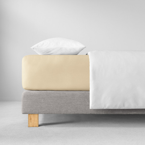 Простыня на резинке 100x200 Estella 230 natur бежевая