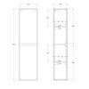 Cezares MOLVENO-1600-2A-SC-LB MOLVENO Шкаф подвесной с двумя распашными дверцами с доводчиками, с двумя полками, Legno Bianco, 400x300x1600, MOLVENO-1600-2A-SC-LB