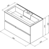 Aquanet 238367 Тумба с раковиной Алвита 90 цв.белый (238367)