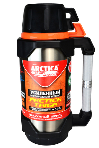Термос Арктика (2,2 литра) с узким горлом классический, стальной