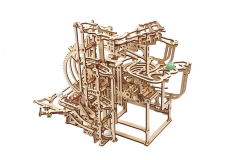 Марбл-трасса - Ступенчатый подъёмник Ugears - Модульный Деревянный конструктор, сборная механическая модель, 3D пазл, murble