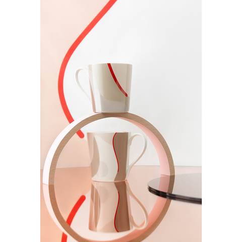 Кружка 350мл Tkano Freak Fruit бежевая с авторским принтом