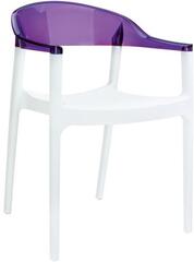 Кресло пластиковое, Carmen, белый, фиолетовый