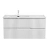 Cezares DUET-N-1200-2C-SO-BL-R DUET-N База под раковину подвесная с двумя выкатными ящиками, правосторонняя, Bianco Lucido, 1200x457x500, DUET-N-1200-2C-SO-BL-R