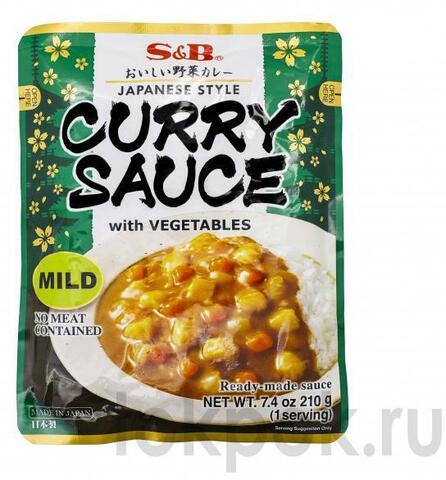 Соус карри овощной сладкий S&B Curry Sauce Mild, 210 гр