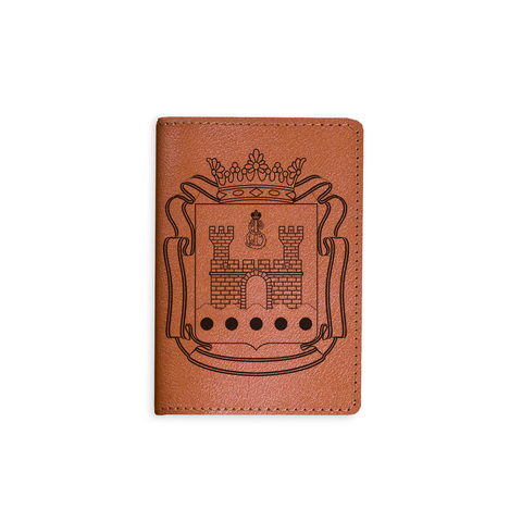 Обложка на паспорт "Герб Калининградской области", рыжая