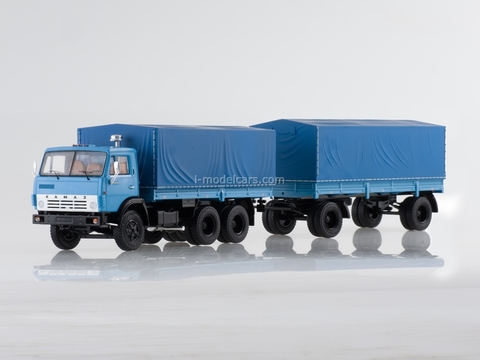 KAMAZ-5320 with trailer GKB-8350 blue-light-blue 1:43 Start Scale Models (SSM)