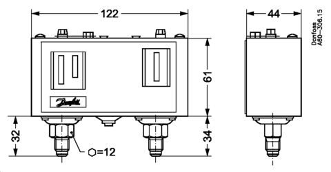 Реле давления KP15 Danfoss 060-124166