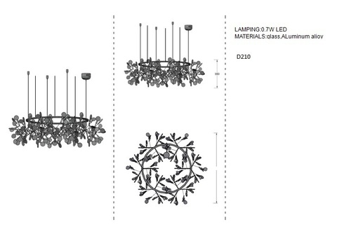 Люстра Heracleum the Big O Silver