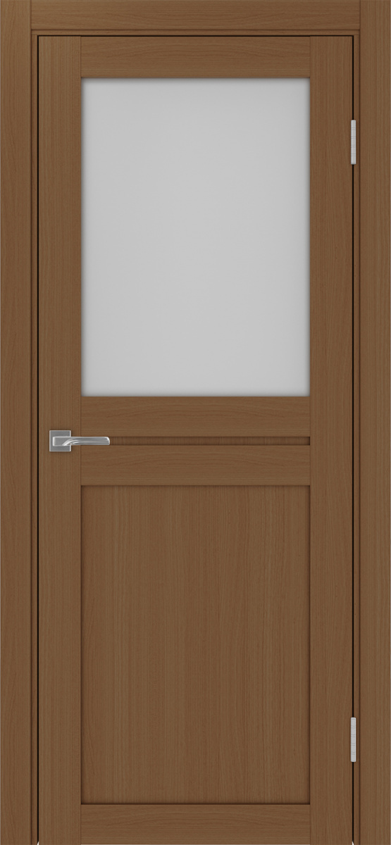 Дверь межкомнатная Оптима Порте Турин 520.211, цвет орех, экошпон, стекло мателюкс