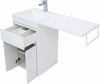 Aquanet 239204 Тумба с раковиной Токио 110 L напольная 1 ящик 2 фасада цвет белый глянец (239204)