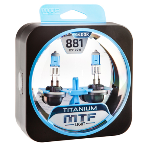 Галогенные автолампы MTF Light серия TITANIUM Н27(881), 12V, 27W