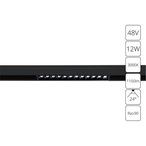 Магнитный трековый светильник Arte Lamp LINEA A4674PL-1BK