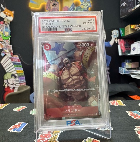 Коллекционная карточка One Piece (Japan) (PSA 10) Franky (OP01-021)