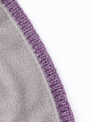 Утеплённая шапка «7 Русских Медведей» с флисовой подкладкой, сиреневого цвета