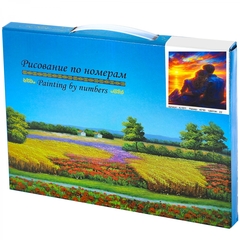 
          Картина по номерам Alingar, 40х50 см, 22 цвета, с акриловыми красками, холст на подрамнике, "Влюбленные на закате у моря"