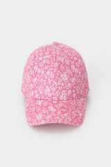 кепка  для девочки  ТК 80076/неоновый розовый,цветочки