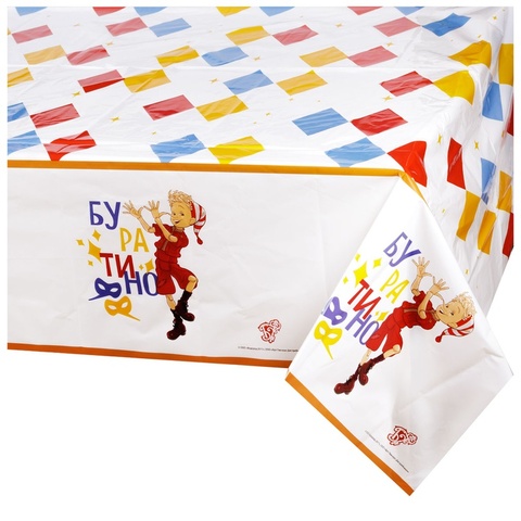 Скатерть п/э Буратино 130х180см