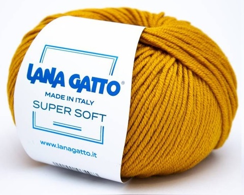 Пряжа Lana Gatto Supersoft 14468 золотая горчица