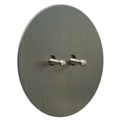 Выключатель 2х-тумблерный проходной, никель, Salvador, EU010101A02