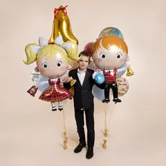 Связка гелиевых шаров Девочка ученица