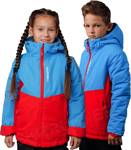 Детская Тёплая Зимняя Куртка Nordski Jr./Kids Montana Blue-Red