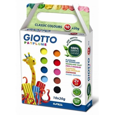 Пластилин Giotto Patplume (10 цветов, 20 гр)