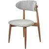 Стул Mod, светло-серое букле, каркас из массива бука в цвете орех