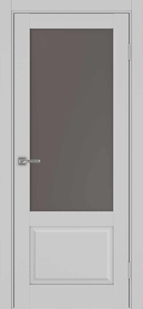 Дверь межкомнатная Оптима Порте Тоскана 640.21 ОФ3, цвет пепельный, экошпон, стекло бронза