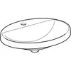Geberit VariForm Раковина встраиваемая в столешницу овальной формы, 60х48 см, с отв. под смеситель, без отв. перелива