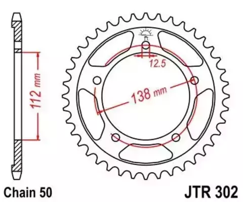 Звезда мотоциклетная JT JTR302.39